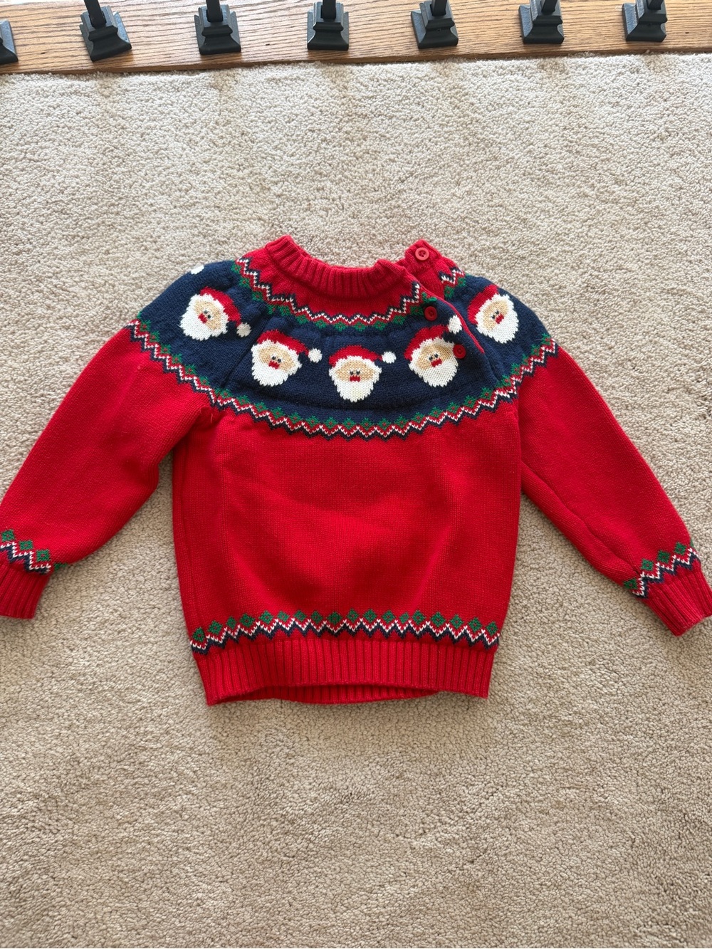 Boutique Kid’s Red Santa Holiday Sweater